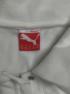 Puma White Polo Shirt