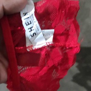 Red Lace Thong