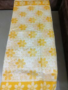 Yellow Floral Handloom Kota Saree With False