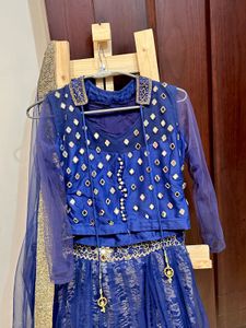 Pretty Blue Embellished Lehenga Choli