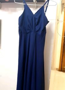 Navy Blue Partywear Maxi Dress