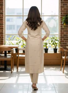 Elegant Printed Kurta Set, 2 Piece Set