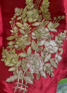 Red A-line  gown