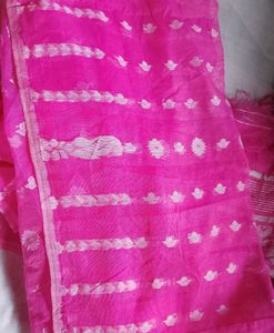 Soft Cotton Jamdani Saree ✨💗