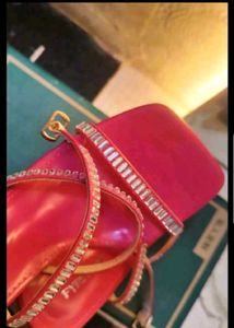Fushcia Embellished Heel