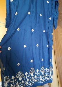 New Blue Embroidery Kurta