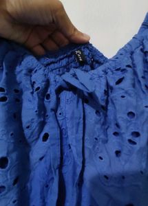 Zara Boho Navy Blue Dress