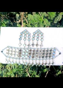 Mirror Choker & Earring Set