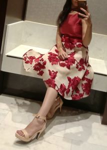 Maroon Frock | Knee Length | Party wear Dress