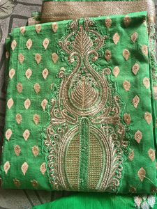 Pretty Green Salwar Suit Fabric