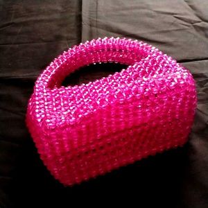 Purple Beaded Purse