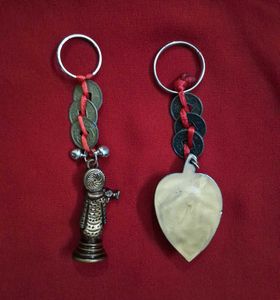 Lord Krishna And Ganesh keyrings.