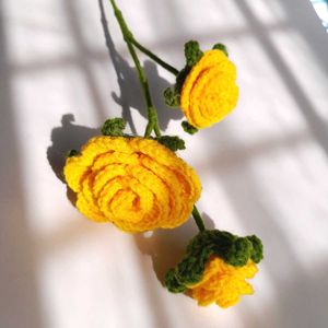 Yellow Rose Crochet (valentines Day)