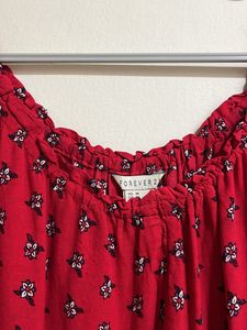 Forever 21 Red Top/ Short Kurta/ Off Shoulder