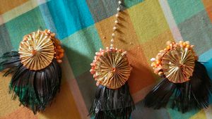Floral Look Maantika And Earrings Set