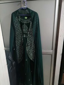 Green Embellished Kurta Set