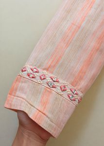 Long Peach Kurta