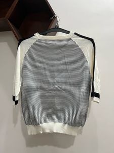 White Striped  Top