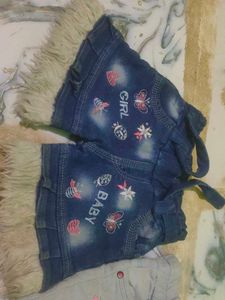 Cute Embroidered Denim Shorts Bundle 2