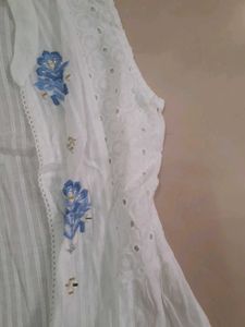 Blue &amp; White Dress with Shrug Brand New Fix Rate