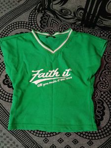 Green Crop Top
