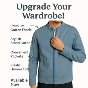 Highlander Men's Blue Cotton Jacket – Lightweight