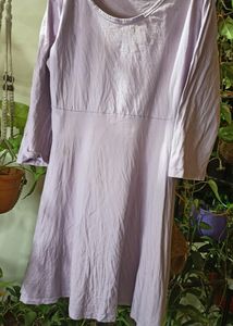 Lilac One Piece Dress In Tshirt Fabric From Brand Bewakoof Available In Size 3XL