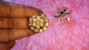 Pearl &amp; Crystal Adjustable Rings