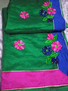 Beautiful Embroidery Work Saree