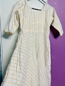 Striped kerala style kasavu Ethnic Dress