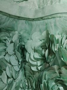 Elegant Green Floral Dress