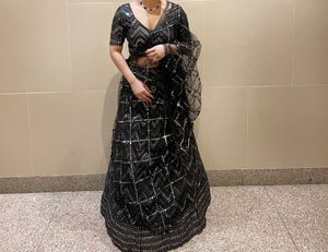 Black Colour Lehenga