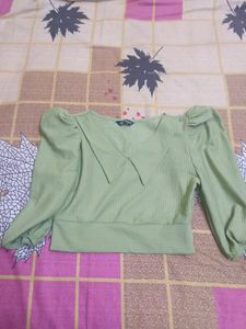 Light Green Crop Top