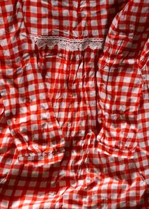 Red &amp; White Checkered Top