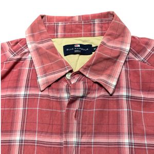 Red Plaid Short Sleeve Shirt