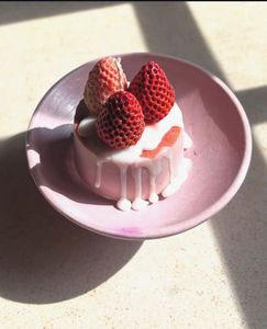 Strawberry Cake Candle