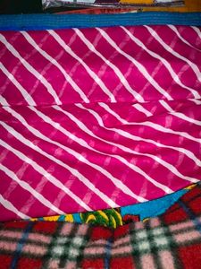 Pink Striped Saree