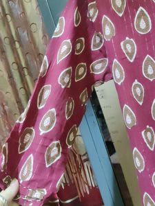 Zari Linning Cotton Kurta And Duptta