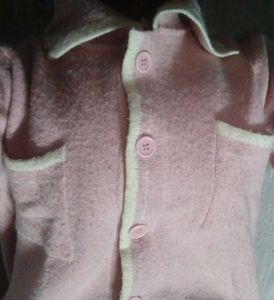 Pink Cardigan with Pockets