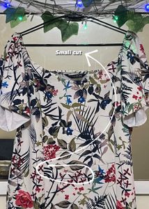Sweetheart Neck Multicolour Dress
