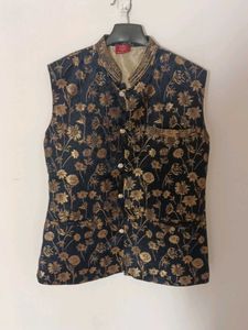 Floral Print Waistcoat with kurta payjama