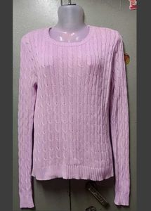 Lavender Cable Knit Sweater
