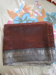 Saree brown and cement color