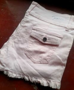 Specles Baby Pink Classy Shorts With Bow Pockets