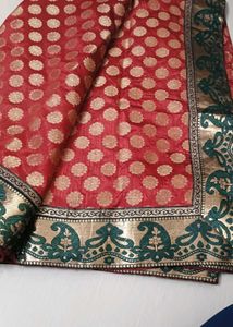 Elegant Rust Floral Saree