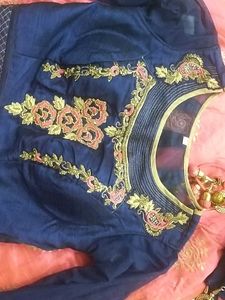 Red &amp; Gold Foil Print Ethnic Skirt