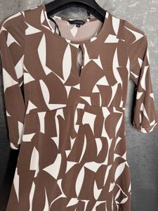 Mini Brown Flared Dress