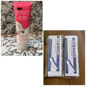 Combo Of WaxStrips(9x3inch) & Facewash