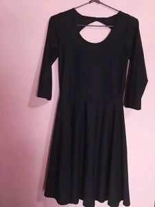 Navy Blue Fit & Flare Dress