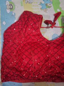 Red Sequin Blouse